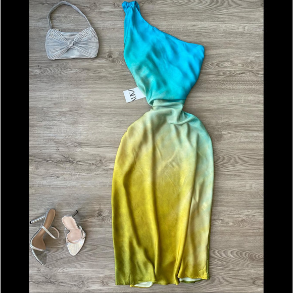 ZARA BLOGGER FAVE!!! Flowy Midi Dress NWT - Picture 16 of 16